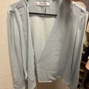 MaxMara Light Blue Women's Wrap Top
